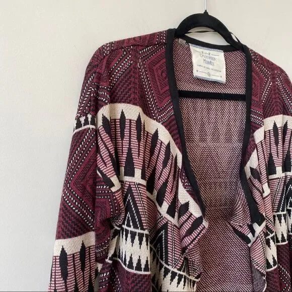 California Moon Rise Waterfall Aztec Cardigan - Picture 3 of 8